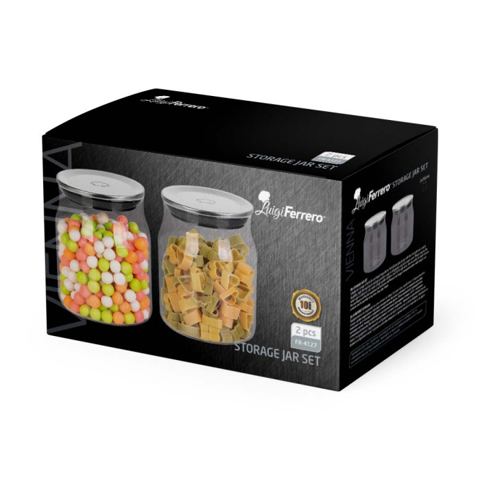 Буркани комплект Luigi Ferrero Vienna FR-4127 700ml 2 броя Буркани комплект Luigi Ferrero Vienna FR-4127 700ml 2 броя - Кухня