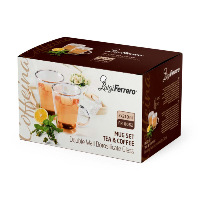 Чаша за чай и кафе Luigi Ferrero Coffeina FR-8062 210ml, 2 броя Чаша за чай и кафе Luigi Ferrero Coffeina FR-8062 210ml, 2 броя - Кухня