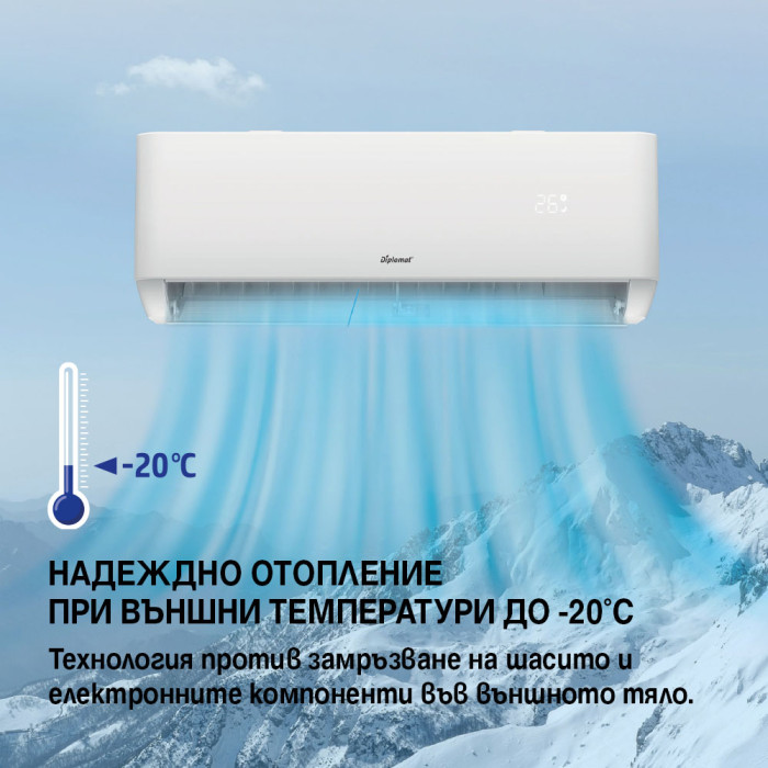 Климатик Инверторен DIPLOMAT DAC-240CA Климатик Инверторен DIPLOMAT DAC-240CA - Електроуреди