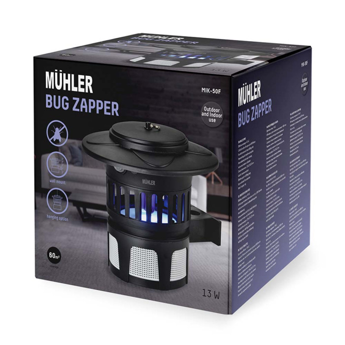 Инсектицидна лампа Muhler MIK-50F, 13W, 60m2 Инсектицидна лампа Muhler MIK-50F, 13W, 60m2 - Електроуреди
