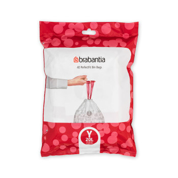 Торба за кош Brabantia PerfectFit NewIcon N размер Y, 20L, 40 броя, пакет