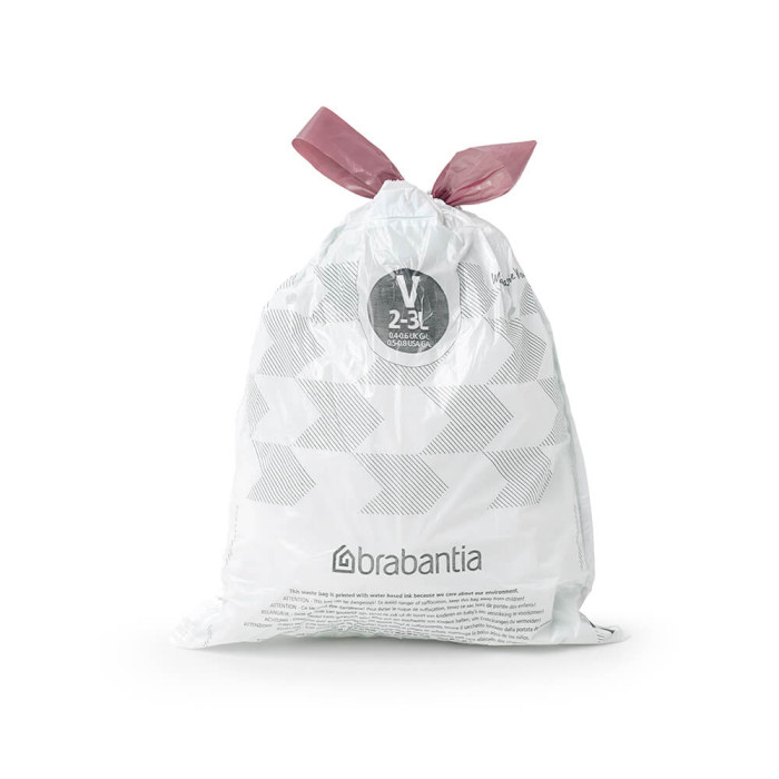 Торба за кош Brabantia PerfectFit NewIcon размер V, 3L, 40 броя, пакет - Баня и почистване