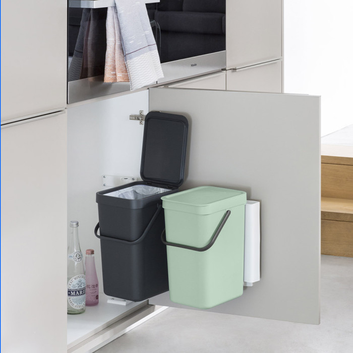 Кош за смет за разделно събиране Brabantia Sort&Go 2x12L, Dark Grey & Jade Green Кош за смет за разделно събиране Brabantia Sort&Go 2x12L, Dark Grey & Jade Green - Баня и почистване