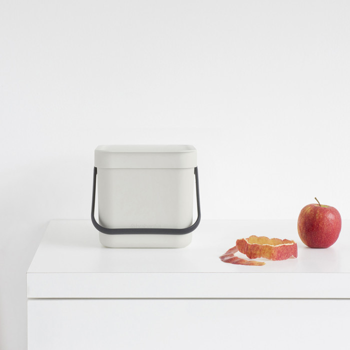 Кош за смет за разделно събиране Brabantia Sort&Go 3L, Light Grey Кош за смет за разделно събиране Brabantia Sort&Go 3L, Light Grey - Баня и почистване