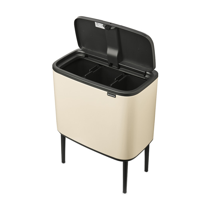 Кош за смет Brabantia Bo Touch 3x11L, Soft Beige Кош за смет Brabantia Bo Touch 3x11L, Soft Beige - Баня и почистване