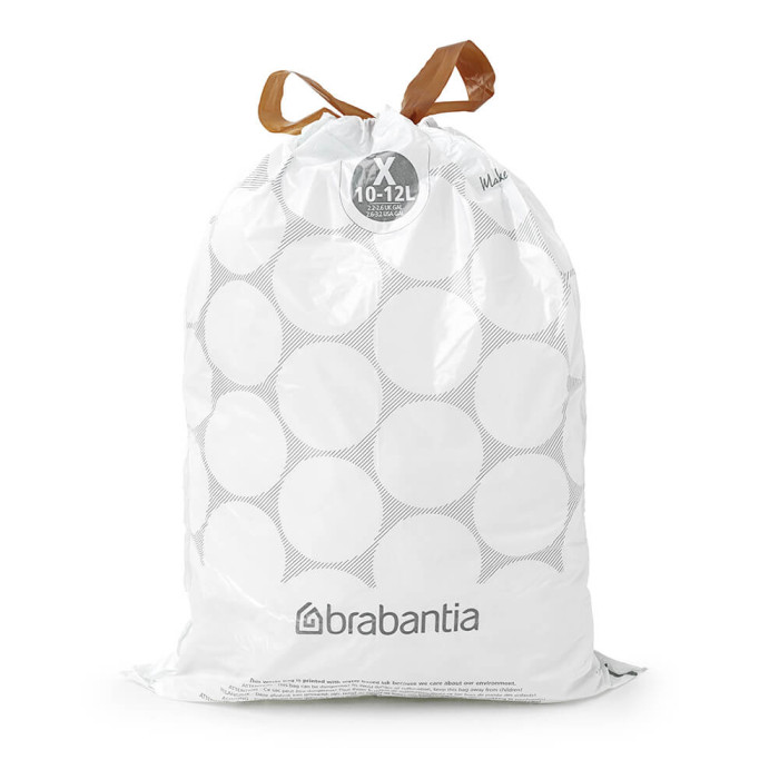 Торба за кош Brabantia PerfectFit NewIcon/Bo размер X, 10-12L, 40 броя, пакет - Баня и почистване