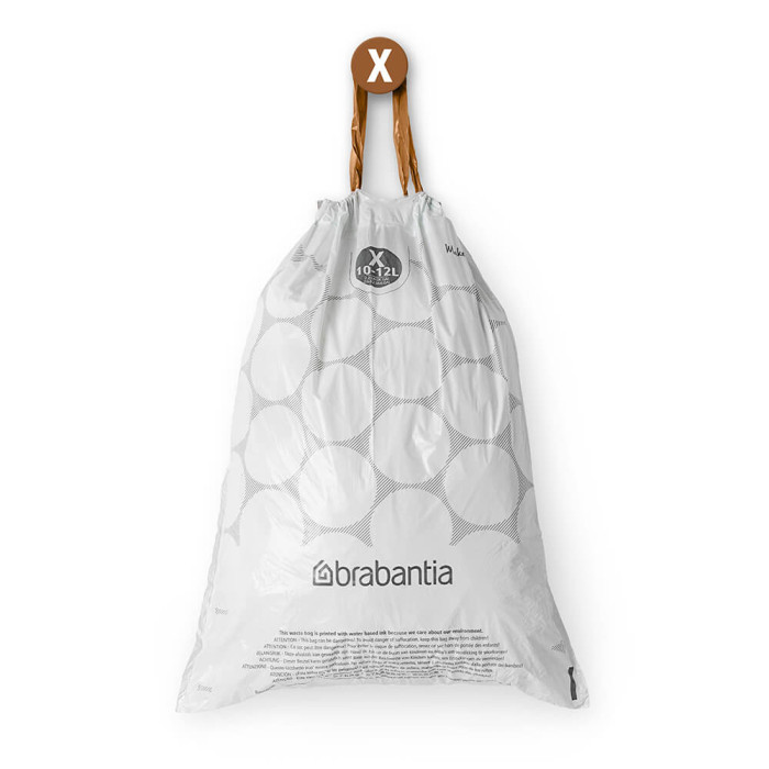 Торба за кош Brabantia PerfectFit NewIcon/Bo размер X, 10-12L, 40 броя, пакет - Баня и почистване