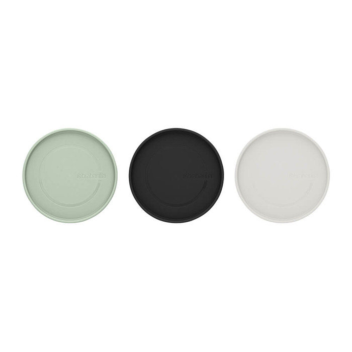 Буркани комплект Brabantia Stackable 0.3L+0.6L+1.1L, Light Grey/Dark Grey/Jade Green, 3 броя - Кухня