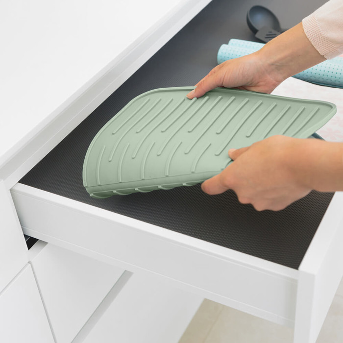 Подложка силиконова за съдове Brabantia SinkSide Jade Green 33х44cm - Кухня
