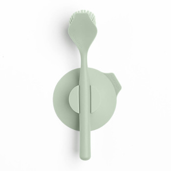 Четка за съдове Brabantia SinkSide Jade Green, вакуумна закачалка