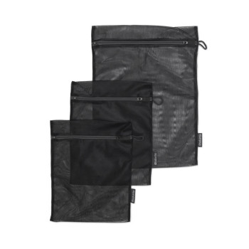 Комплект торби за деликатно пране Brabantia Black, 3 броя в два размера