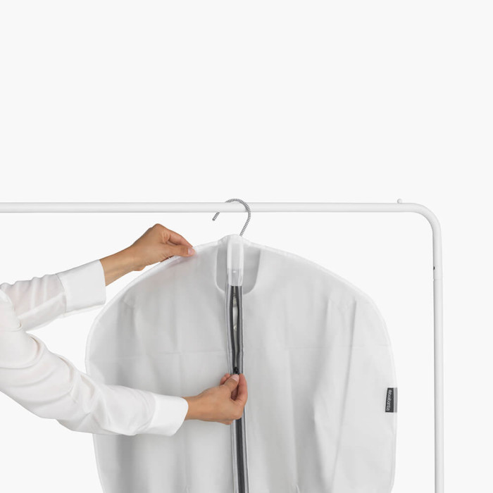 Комплект калъфи за дрехи Brabantia, размер M, 60x100cm, Transparent/Grey 2 броя - Баня и почистване