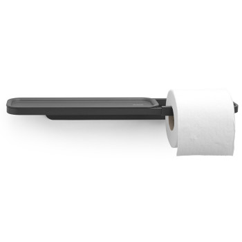 Държач за тоалетна хартия с рафт Brabantia MindSet Mineral Infinite Grey