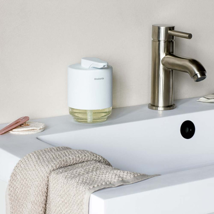 Дозатор за течен сапун Brabantia MindSet Mineral Fresh White - Баня и почистване