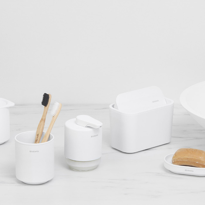 Дозатор за течен сапун Brabantia MindSet Mineral Fresh White - Баня и почистване