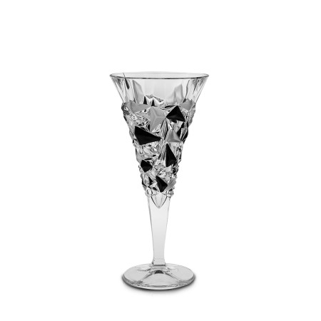 Чаша за вино Bohemia 1845 Glacier Matt Fond and Black Lister 250ml, 6 броя
