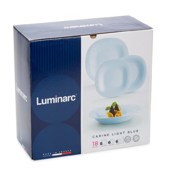 Сервиз за хранене Luminarc Carine Light Blue 18 части Сервиз за хранене Luminarc Carine Light Blue 18 части - Кухня