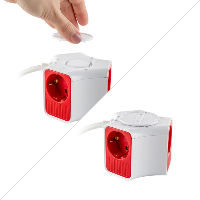 Разклонител с ключ, 3 гнезда, +2X USB порта тип А+C Разклонител с ключ, 3 гнезда, +2X USB порта тип А+C - Електроуреди