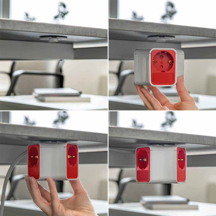 Разклонител с ключ, 3 гнезда, +2X USB порта тип А+C Разклонител с ключ, 3 гнезда, +2X USB порта тип А+C - Електроуреди