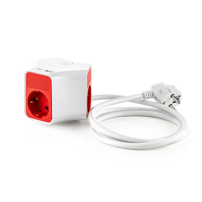 Разклонител с ключ, 3 гнезда, +2X USB порта тип А+C Разклонител с ключ, 3 гнезда, +2X USB порта тип А+C - Електроуреди