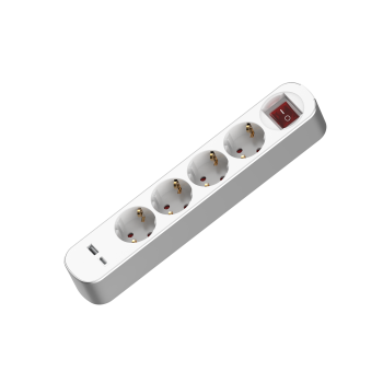Разклонител  с ключ, 4G и 2 USB  A+C порта