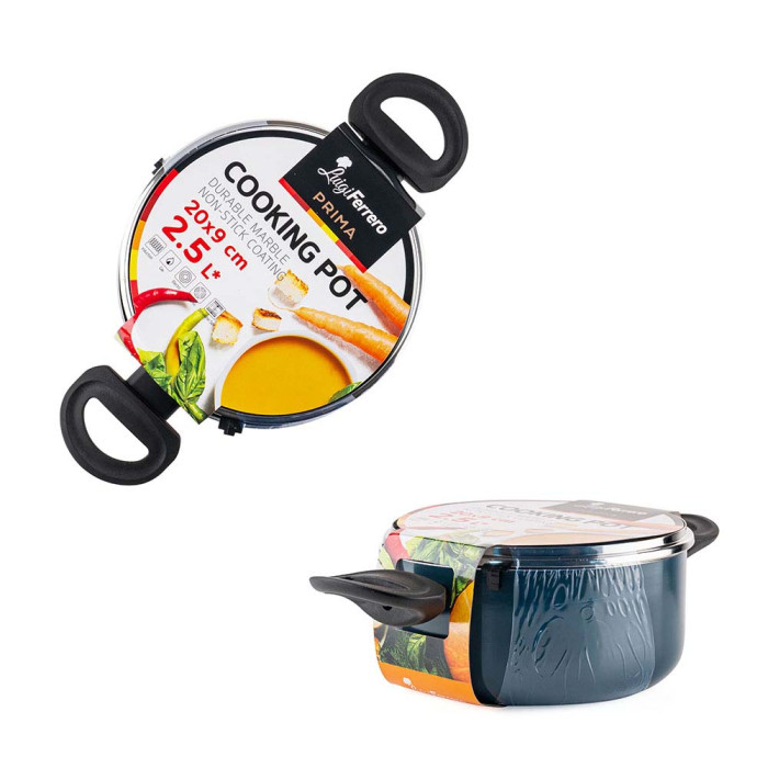 Тенджера Luigi Ferrero Prima FR-2044 20x9cm, 2.5L Тенджера Luigi Ferrero Prima FR-2044 20x9cm, 2.5L - Кухня