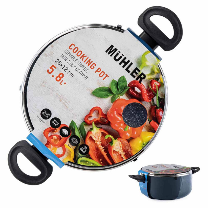 Тенджера Muhler Nia MR-2644 26x12cm, 5.8L Тенджера Muhler Nia MR-2644 26x12cm, 5.8L - Кухня