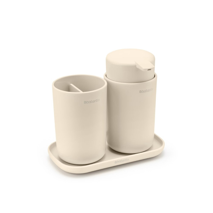 Комплект аксесоари за баня Brabantia ReNew Soft Beige 3 части Комплект аксесоари за баня Brabantia ReNew Soft Beige 3 части - Баня и почистване
