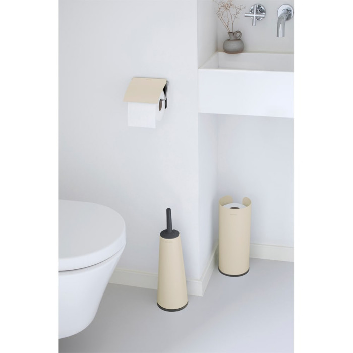 Комплект аксесоари за тоалетна Brabantia ReNew Soft Beige 3 части Комплект аксесоари за тоалетна Brabantia ReNew Soft Beige 3 части - Баня и почистване