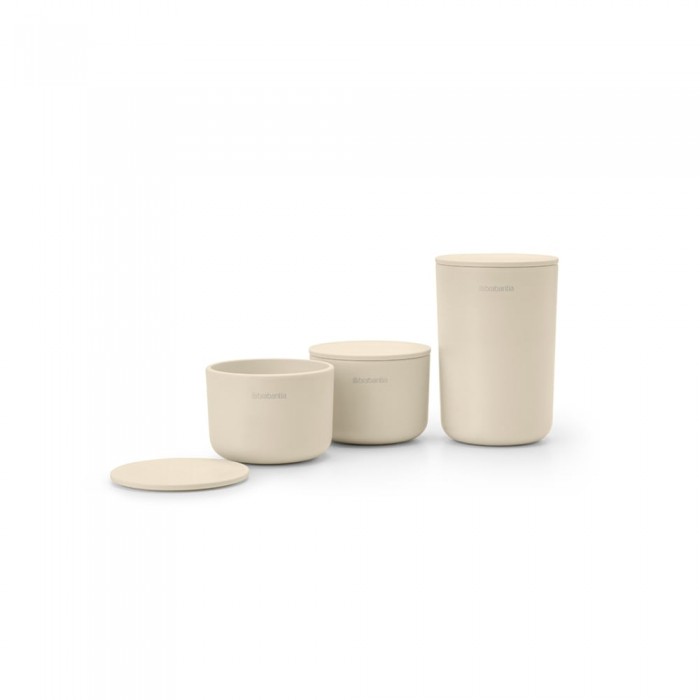 Комплект за съхранение на принадлежности Brabantia ReNew Soft Beige 3 части - Баня и почистване