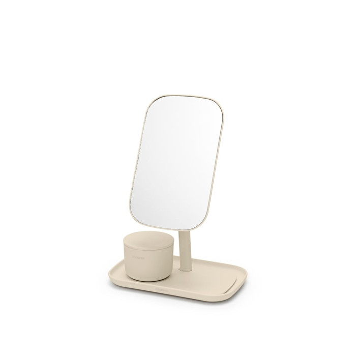 Огледало с поставка за принадлежности Brabantia ReNew Soft Beige Огледало с поставка за принадлежности Brabantia ReNew Soft Beige - Баня и почистване