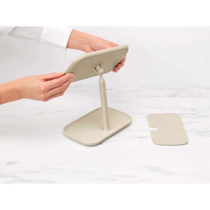 Огледало с поставка за принадлежности Brabantia ReNew Soft Beige Огледало с поставка за принадлежности Brabantia ReNew Soft Beige - Баня и почистване