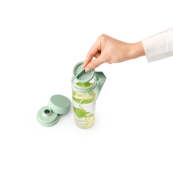 Бутилка Brabantia Make&Take 500ml Jade Green, с цедка Бутилка Brabantia Make&Take 500ml Jade Green, с цедка - Кухня
