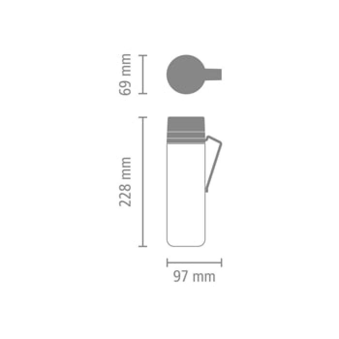 Бутилка Brabantia Make&Take 500ml Light Grey, с цедка Бутилка Brabantia Make&Take 500ml Light Grey, с цедка - Кухня