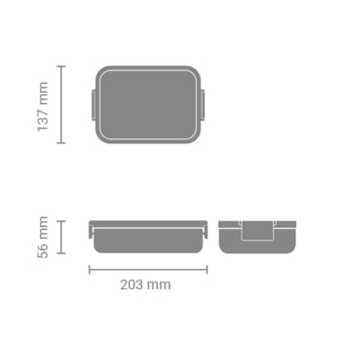 Кутия за обяд Brabantia Make&Take 1.1L, Jade Green Кутия за обяд Brabantia Make&Take 1.1L, Jade Green - Кухня