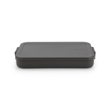 Кутия за обяд Brabantia Make&Take 1.1L, Dark Grey, плоска
