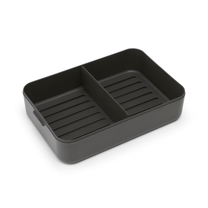 Кутия за обяд Brabantia Make&Take 2L, Dark Grey, с разделители Кутия за обяд Brabantia Make&Take 2L, Dark Grey, с разделители - Кухня