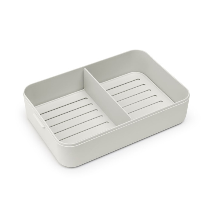 Кутия за обяд Brabantia Make&Take 2L, Light Grey, с разделители Кутия за обяд Brabantia Make&Take 2L, Light Grey, с разделители - Кухня