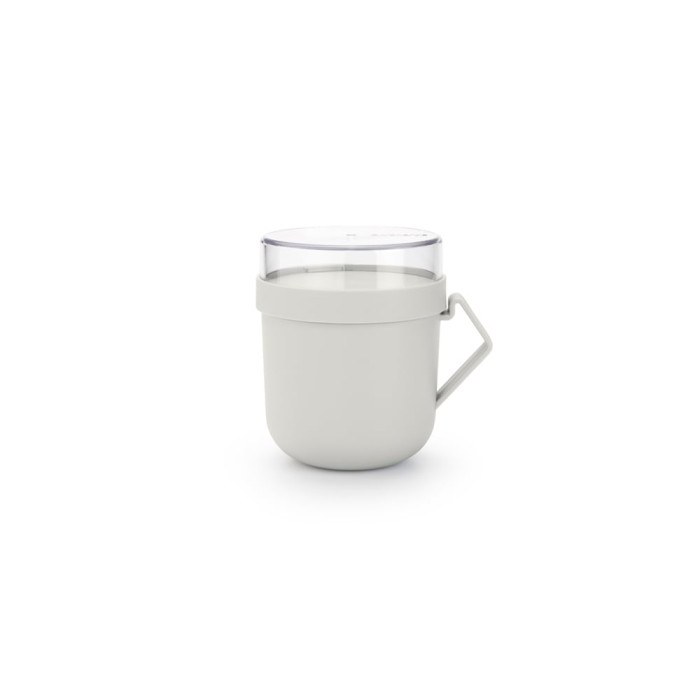 Чаша с капак Brabantia Make&Take 600ml, Light Grey Чаша с капак Brabantia Make&Take 600ml, Light Grey - Кухня