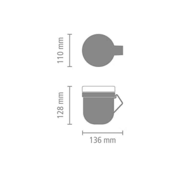 Чаша с капак Brabantia Make&Take 600ml, Light Grey Чаша с капак Brabantia Make&Take 600ml, Light Grey - Кухня