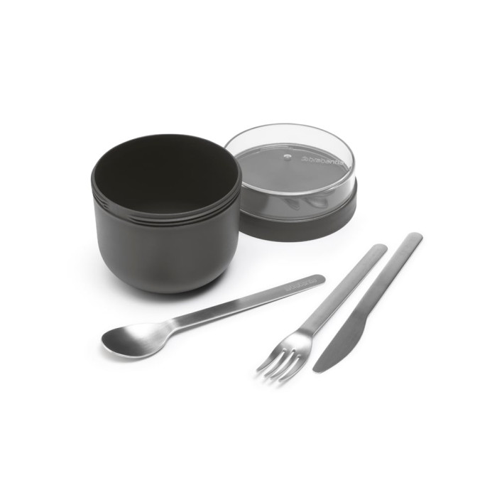 Купичка за закуска Brabantia Make&Take 500ml, Dark Grey Купичка за закуска Brabantia Make&Take 500ml, Dark Grey - Кухня