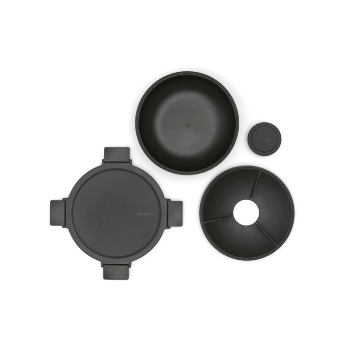 Купа за салата Brabantia Make&Take 1.3L, Dark Grey Купа за салата Brabantia Make&Take 1.3L, Dark Grey - Кухня