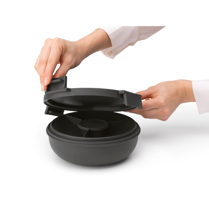 Купа за салата Brabantia Make&Take 1.3L, Dark Grey Купа за салата Brabantia Make&Take 1.3L, Dark Grey - Кухня
