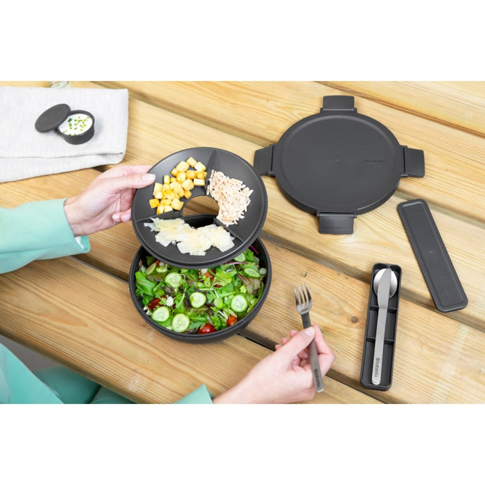 Купа за салата Brabantia Make&Take 1.3L, Dark Grey Купа за салата Brabantia Make&Take 1.3L, Dark Grey - Кухня
