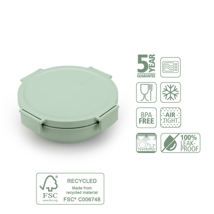Купа за салата Brabantia Make&Take 1.3L, Jade Green Купа за салата Brabantia Make&Take 1.3L, Jade Green - Кухня