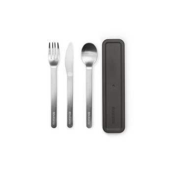 Комплект прибори за хранене Brabantia Make&Take 3 части, Dark Grey