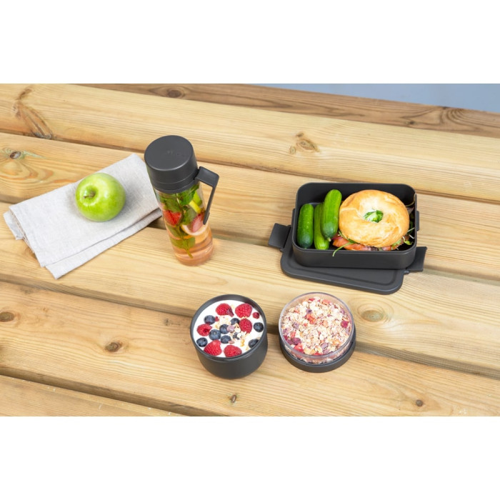 Комплект за закуска Brabantia Make&Take 3 части, Dark Grey, бутилка,купа,кутия Комплект за закуска Brabantia Make&Take 3 части, Dark Grey, бутилка,купа,кутия - Кухня