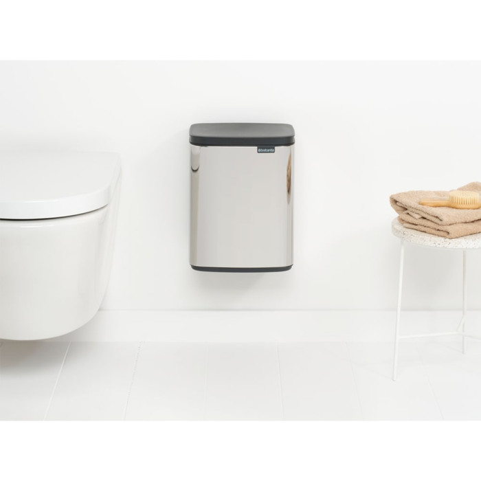 Кош за смет Brabantia Bo Small 7L, Brilliant Steel Кош за смет Brabantia Bo Small 7L, Brilliant Steel - Баня и почистване