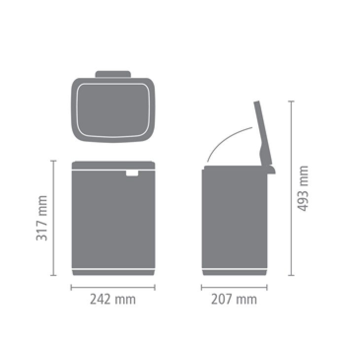 Кош за смет Brabantia Bo Small 7L, Brilliant Steel Кош за смет Brabantia Bo Small 7L, Brilliant Steel - Баня и почистване
