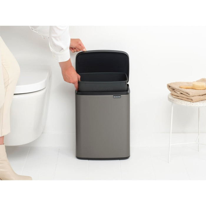 Кош за смет Brabantia Bo Small 12L, Platinum Кош за смет Brabantia Bo Small 12L, Platinum - Баня и почистване